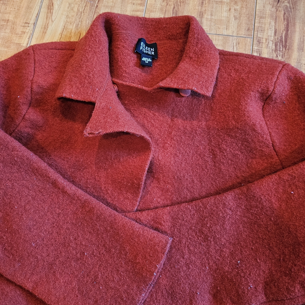 Eileen Fisher Women's Red Wool Jacket
